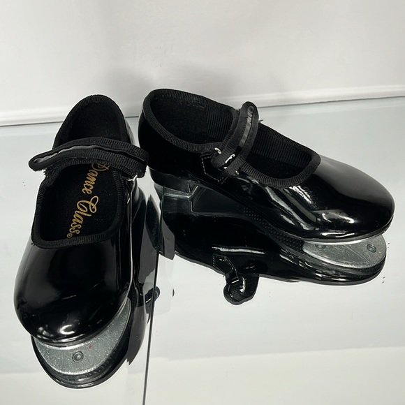 Dance Class Black Kids Tap Shoes - Picture 2 of 4